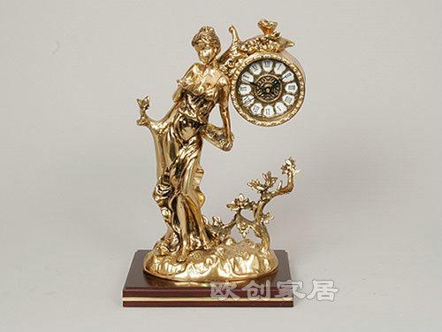 铜制欧式雕塑钟_湖南欧创家居用品有限公司_家居装饰品|工艺品制作